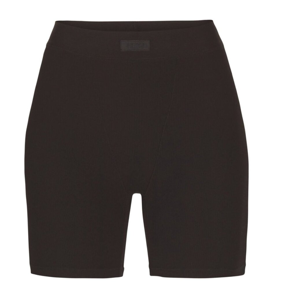 Women's SKIMS Soft Lounge Ribbed Boxer Size XL Onyx (Black)